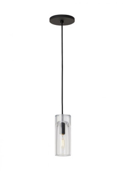 Sean Lavin Horizon 1-Light dimmable small accent pendant with nightshade black finish & glass shade (7355|SLPD277CB)