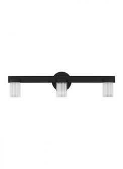 Kelly Wearstler Esfera 3-light dimmable LED medium bath vanity with nightshade black finish (7355|KWBA27527B-277)