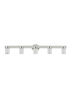 Kelly Wearstler Esfera 5-light dimmable LED large bath vanity with polished nickel finish (7355|KWBA27627N)