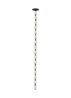 Sean Lavin Collier 1-light dimmable LED pendant with dark bronze finish and crystal shade (7355|700CLR48BZ-LED927R-277)