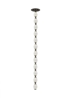 Sean Lavin Collier 1-light dimmable LED pendant with dark bronze finish and crystal shade (7355|700CLR36BZ-LED930R-277)