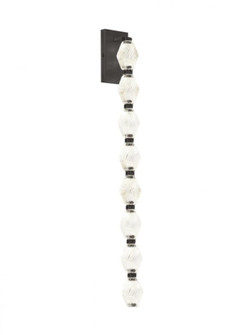 Sean Lavin Collier 1-light dimmable LED wall sconce with dark bronze finish and crystal shade (7355|700WSCLR28BZ-LED927)