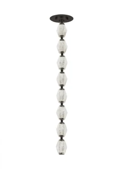 Sean Lavin Collier 1-light dimmable LED pendant with dark bronze finish and crystal shade (7355|700CLR24BZ-LED930S)