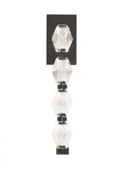 Sean Lavin Collier 1-light dimmable LED wall sconce with dark bronze finish and crystal shade (7355|700WSCLR15BZ-LED930)