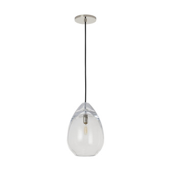 Sean Lavin Alina 1-light dimmable medium accent pendant with polished nickel finish and glass shade (7355|SLPD279CN)