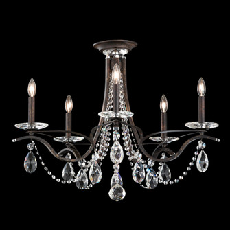 Vesca 5 Light 120V Semi-Flush Mount in Black with Clear Radiance Crystal (168|VA8312N-51R)