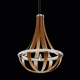 Crystal Empire LED 36in 120V Pendant in Chinook Leather with Clear Radiance Crystal (168|SCE120DN-LC1R)