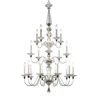 Jasmine 20 Light 120V Chandelier in Polished Silver with Clear Optic Crystal (168|9698-40O)