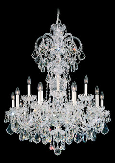 Olde World 15 Light 120V Chandelier in Polished Silver with Clear Radiance Crystal (168|6814-40R)