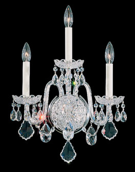 Olde World 3 Light 120V Wall Sconce in Aurelia with Clear Radiance Crystal (168|6808-211R)