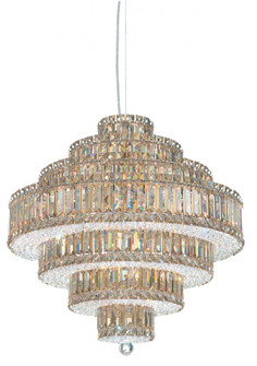 Plaza 25 Light 120V Pendant in Polished Stainless Steel with Clear Radiance Crystal (168|6675R)