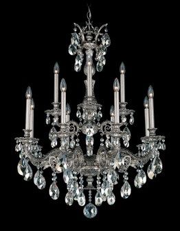 Milano 12 Light 120V Chandelier in Florentine Bronze with Clear Radiance Crystal (168|5683-83R)