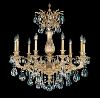 Milano 9 Light 120V Chandelier in Parchment Gold with Clear Radiance Crystal (168|5679-27R)