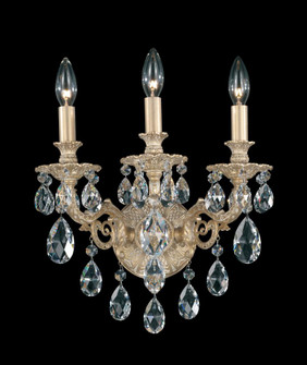 Milano 3 Light 120V Wall Sconce in Antique Silver with Clear Radiance Crystal (168|5643-48R)