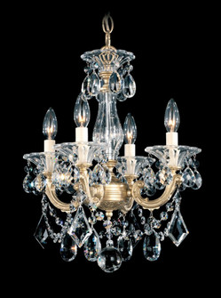 La Scala 4 Light 120V Chandelier in Parchment Gold with Clear Radiance Crystal (168|5344-27R)