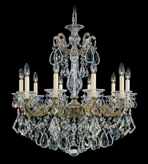 La Scala 10 Light 120V Chandelier in Antique Silver with Clear Radiance Crystal (168|5074-48R)