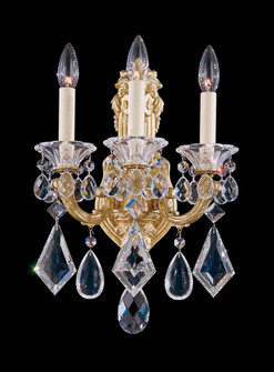 La Scala 3 Light 120V Wall Sconce in Heirloom Gold with Clear Radiance Crystal (168|5071-22R)