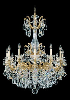 La Scala 12 Light 120V Chandelier in Antique Silver with Clear Radiance Crystal (168|5011-48R)