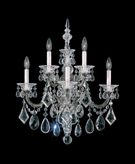 La Scala 5 Light 120V Wall Sconce in Antique Silver with Clear Radiance Crystal (168|5003-48R)