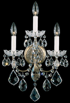 New Orleans 3 Light 120V Wall Sconce in Black Pearl with Clear Radiance Crystal (168|3652-49R)