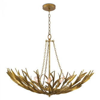 Regina Andrew River Reed Basin Chandelier (Antique Gold Leaf) (5533|16-1420GLD)