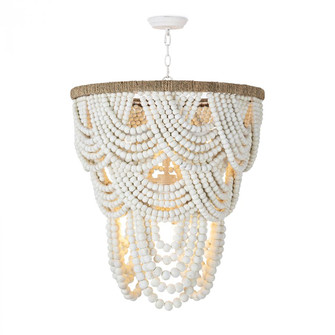 Regina Andrew Lorelei Wood Bead Chandelier (White) (5533|16-1179WT)