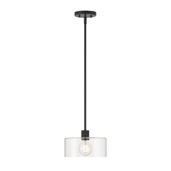 Vibrato 9.75 in. 1-Light Matte Black Transitional Pendant Light (21|D285M-9P-MB)