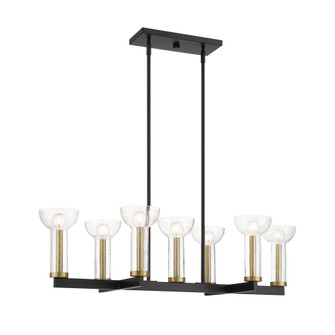 Nova 38 in. 7-Light Matte Black Modern Island Pendant Light (21|D283C-IS-MB)