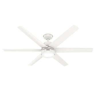 Hunter 60 inch Skysail Fresh White WeatherMax Indoor / Outdoor Ceiling Fan with LED Light Kit and Wa (4797|52370)