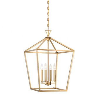 Townsend 4-Light Pendant in Warm Brass (128|3-421-4-322)