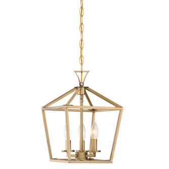 Townsend 3-Light Pendant in Warm Brass (128|3-420-3-322)