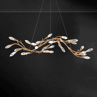 Secret Garden 56in LED 3500K 120V-277V Linear Pendant in Heirloom Bronze with Optic Haze Quartz (168|S2456-76OH)