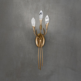 Secret Garden 27in LED 3500K 120V-277V Wall Sconce in Black with Optic Haze Quartz (168|S2428-51OH)