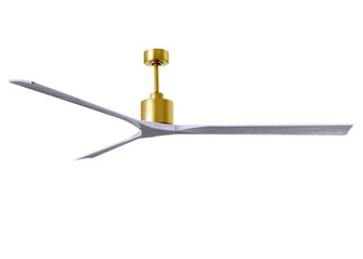 Nan XL 6-speed ceiling fan in Brushed Brass finish with 90” solid barn wood tone wood blades (230|NKXL-BRBR-BW-90)