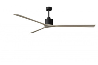Nan XL 6-speed ceiling fan in Matte Black finish with 90” solid gray ash tone wood blades (230|NKXL-BK-GA-90)