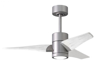 Super Janet - 42'' Ceiling Fan - Integrated LED - Brushed Nickel Finish - Matte White Blades (230|SJ-BN-MWH-42)