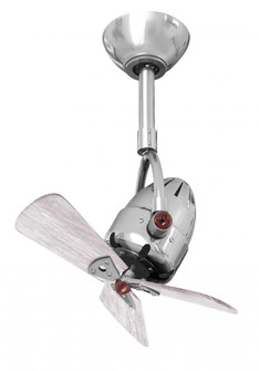 Diane - Oscillating Directional Ceiling Fan - Polished Chrome Finish - Barn Wood Tone Wood Blades (230|DI-CR-WDBW)