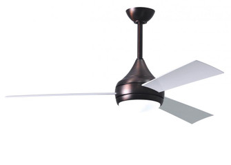 Donaire - Three Blade Paddle Fan - Integrated LED - Brushed Bronze Finish - Gloss White Blades (230|DA-BB-WH)