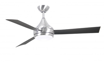 Donaire - Three Blade Paddle Fan - Integrated LED - Brushed Stainless Finish - Brushed Bronze Blades (230|DA-BS-BB)