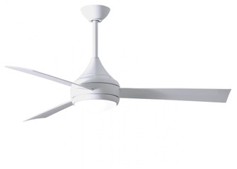 Donaire - Three Blade Paddle Fan - Integrated LED - Gloss White Finish - Gloss White Blades (230|DA-WH-WH)