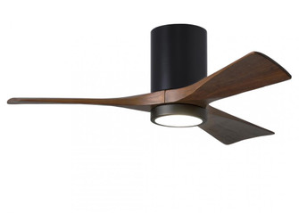 Irene-3HLK-42'' Three Blade Flush Mount Paddle Fan-5CCT Integrated LED-Matte Black Finish (230|IR3HLK-BK-WA-42)