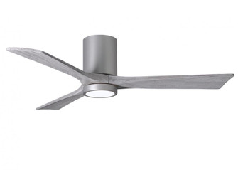 Irene-3HLK three-blade flush mount paddle fan in Brushed Nickel finish with 52” solid barn wood (230|IR3HLK-BN-BW-52)