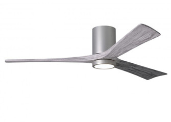 Irene-3HLK-60'' Three Blade Flush Mount Paddle Fan-5CCT Integrated LED-Brushed Nickel Finish (230|IR3HLK-BN-BW-60)