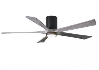Irene-5HLK-60'' Five Blade Flush Mount Paddle Fan-5CCT Integrated LED-Matte Black Finish (230|IR5HLK-BK-BW-60)