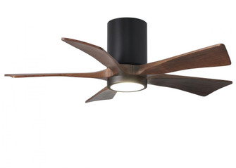 Irene-5HLK-42'' Five Blade Flush Mount Paddle Fan-5CCT Integrated LED-Matte Black Finish (230|IR5HLK-BK-WA-42)