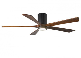 Irene-5HLK-60'' Five Blade Flush Mount Paddle Fan-5CCT Integrated LED-Matte Black Finish (230|IR5HLK-BK-WA-60)
