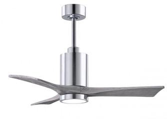 Patricia-3-42'' Three Blade Ceiling Fan-5CCT Integrated LED-Polished Chrome Finish (230|PA3-CR-BW-42)