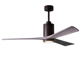Patricia-3 three-blade ceiling fan in Textured Bronze finish with 60” solid barn wood tone blade (230|PA3-TB-BW-60)