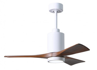 Patricia-3-42'' Three Blade Ceiling Fan-5CCT Integrated LED-Gloss White Finish-Walnut Tone Blades (230|PA3-WH-WA-42)