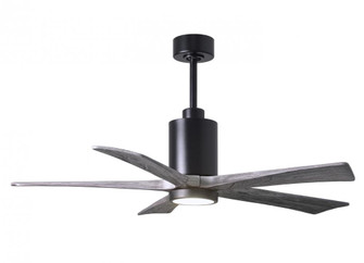Patricia-5-52'' Five Blade Ceiling Fan-5CCT Integrated LED-Matte Black Finish-Barn Wood Tone Blad (230|PA5-BK-BW-52)